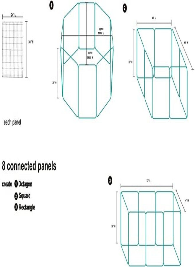 KittuPet Foldable Metal Pet Dog Exercise Fence Pen with Gate Black, 24 Inch - Image 4